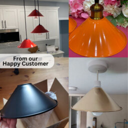 Cone Lamp Shade Metal Easy Fit Ceiling Pendant Light Shade Modern Lampshade For Table Floor Lamp Living Room Bedroom - thumbnail 3