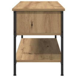 Berkfield Tv Cabinet Artisan Oak 100X35X45 Cm Engineered Wood And Steel - thumbnail 6