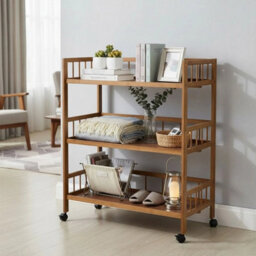 3 Tier Serving Trolley On Wheels Kitchen Office Storage Cart Tea Coffee Drinks - thumbnail 5