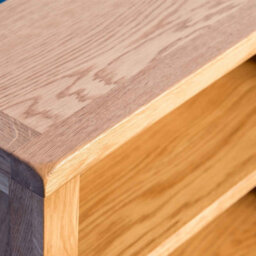 Surrey Oak 3 Tier Small Bookcase - By Roseland Furniture - thumbnail 7