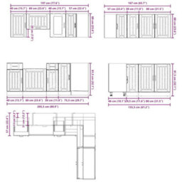 Berkfield 11 Piece Kitchen Cabinet Set Lucca Old Wood Engineered Wood - thumbnail 9