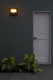 Luminosa Lighting Luminosa Pomo Outdoor Box Wall Lamp Dark Grey 2X E27 Ip65 - thumbnail 2
