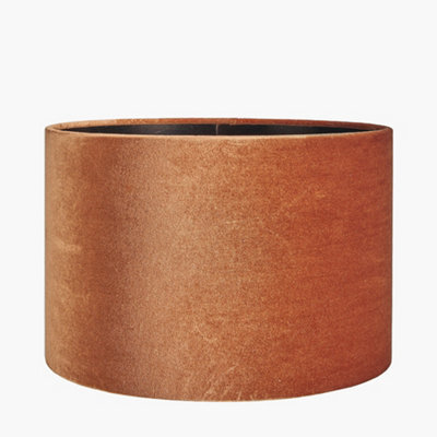 Pacific Lifestyle 25Cm Terracotta Velvet Cylinder Table Lampshade Art Deco - image 1