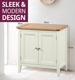 Hallowood Furniture Clifton Oak Painted Compact Cupboard - thumbnail 3