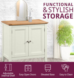 Hallowood Furniture Clifton Oak Painted Compact Cupboard - thumbnail 5