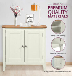 Hallowood Furniture Clifton Oak Painted Compact Cupboard - thumbnail 4