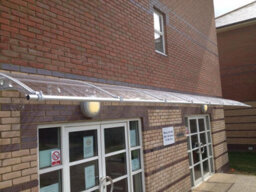 Canofix UK Canofix Door Canopy Pc 10000 Width X 1270 Projection (Grey Bracket - Clear Sheet) - thumbnail 4