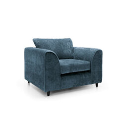 Abakus Direct Harriet Crushed Chenille Armchair Chair In  Dark Blue - thumbnail 2