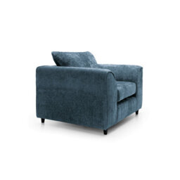 Abakus Direct Harriet Crushed Chenille Armchair Chair In  Dark Blue - thumbnail 3
