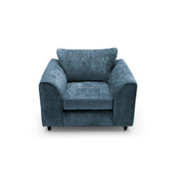 Abakus Direct Harriet Crushed Chenille Armchair Chair In  Dark Blue - thumbnail 4