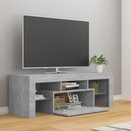 Berkfield Tv Cabinet With Led Lights Concrete Grey 120X35X40 Cm - thumbnail 7