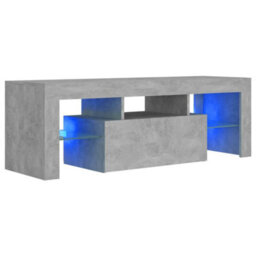 Berkfield Tv Cabinet With Led Lights Concrete Grey 120X35X40 Cm - thumbnail 2