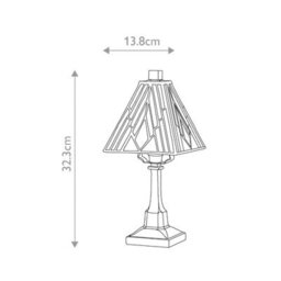 Luminosa Lighting Elstead Alderley 1 Light Small Table Lamp Vintage Bronze - thumbnail 2