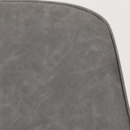 Seconique Quebec Concrete Effect & Black Metal Bar Table Set With Grey Faux Leather Stools - thumbnail 2
