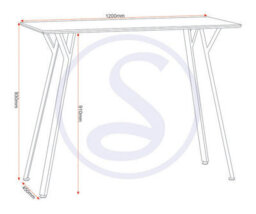 Seconique Quebec Concrete Effect & Black Metal Bar Table Set With Grey Faux Leather Stools - thumbnail 5