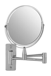 Orsina Wall Mounted Extending Mirror, Durable 29X17Cm Chrome Bathroom Mirror, Swivel Design - thumbnail 2