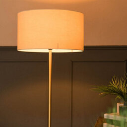 Valuelights Tavel Brushed Gold Floor Lamp With Table And Cream Shade - thumbnail 7
