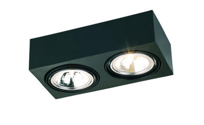 Luminosa Lighting Luminosa Rodos Twin Surface Mounted Downlight Black Structure - image 1