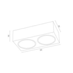 Luminosa Lighting Luminosa Rodos Twin Surface Mounted Downlight Black Structure - thumbnail 2