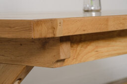 That's Furniture Vermont 200 - 240Cm Cross Leg Large Oak Extending Dining Table - thumbnail 8