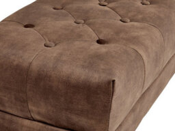 Beliani Upholstered Bench Roseville Velvet Dark Brown - thumbnail 5
