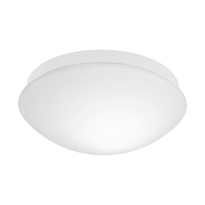 Ip44 Flush Ceiling Light For Bathroom With White Shade And E27 Bulb Compatibility - image 1
