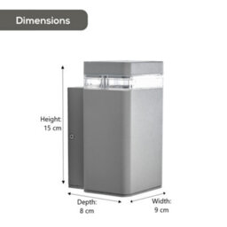 BillyOh Biard Silver Led Lighter Wall Light - Square Up - thumbnail 6