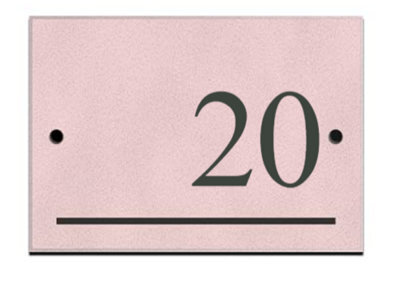 Reversed Slate Number 20 Blush Pink 14 X 9Cm - image 1