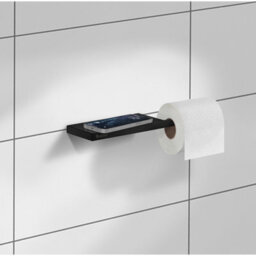Smedbo Wall Mounted Toilet Roll Holder With Small Shelf Storage - thumbnail 3