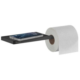 Smedbo Wall Mounted Toilet Roll Holder With Small Shelf Storage - thumbnail 2