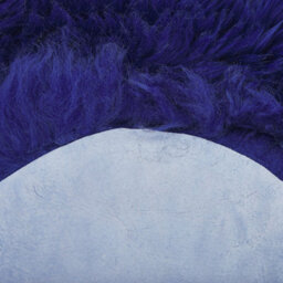 Beliani Sheepskin Rug Uluru Navy Blue 65 X 110 Cm - thumbnail 4