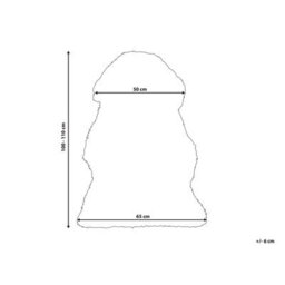 Beliani Sheepskin Rug Uluru Navy Blue 65 X 110 Cm - thumbnail 3