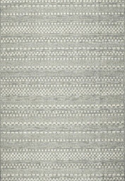 Grey Striped Outdoor Rug, Striped Stain-Resistant Rug For Patio, Garden, Deck, 5mm Modern Outdoor Rug-120Cm X 170Cm - thumbnail 1