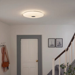 GoodHome Angoon Round Metal & Plastic White Glitter Effect Led Ceiling Light (Dia)57Cm - thumbnail 1