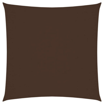 Berkfield Sunshade Sail Oxford Fabric Square 6X6 M Brown - image 1
