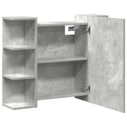 Walplus Bathroom Mirror Cabinet Concrete Grey 80X20.5X64 Cm Engineered Wood - thumbnail 7