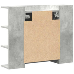 Walplus Bathroom Mirror Cabinet Concrete Grey 80X20.5X64 Cm Engineered Wood - thumbnail 6