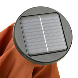 Berkfield Parasol With Led Lights Terracotta 200X211 Cm Aluminium - thumbnail 8