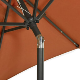 Berkfield Parasol With Led Lights Terracotta 200X211 Cm Aluminium - thumbnail 6