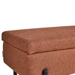 Wyld And Coco Golden Lift-Top Storage Bench With Water-Repellent Fabric And Metal Legs - W89 X D39 X H43Cm - thumbnail 7