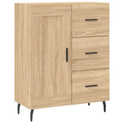 Berkfield Highboard Sonoma Oak 69.5X34X180 Cm Engineered Wood - thumbnail 7
