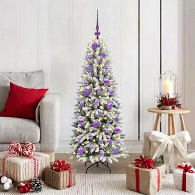 Vidaxl Artificial Christmas Tree With 150 Leds With Stand White 120 Cm - image 1