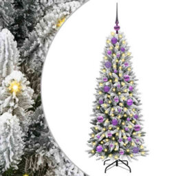 Vidaxl Artificial Christmas Tree With 150 Leds With Stand White 120 Cm - thumbnail 2