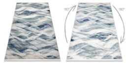 RugsX Distin 0849A Navy Blue / Blue / White Modern Carpet - Waves, Vintage,   200X290 Cm - thumbnail 2