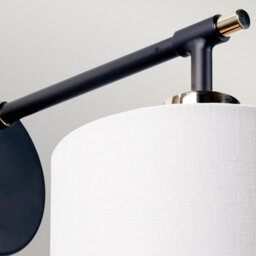 Luminosa Lighting Luminosa Balance Wall Lamp With Shade, Black, Polished Nickel - thumbnail 3