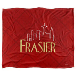 Frasier Silky Logo Supersoft Blanket Red/gold (One Size)
