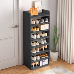 Thehotsale 8-Tier Black Narrow Tall Freestanding Shoes Rack For Entryway - thumbnail 1