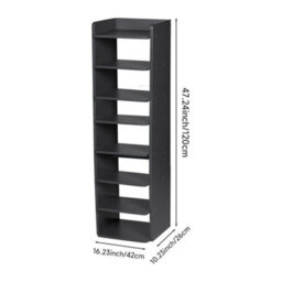 Thehotsale 8-Tier Black Narrow Tall Freestanding Shoes Rack For Entryway - thumbnail 5