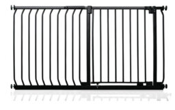 Safetots Elite Pressure Safety Gate, 125Cm - 134Cm, Matt Black, Pressure Fit Stair Gate - thumbnail 1