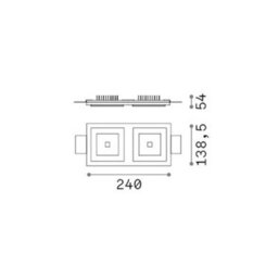 Ideal Lux Luminosa Zephyr Recessed Downlight White 2X Led 2400Lm 3000K - thumbnail 2